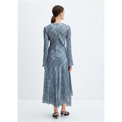 Vestido satinado cuadros