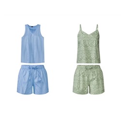 esmara® Damen Pyjama, aus reiner Baumwolle