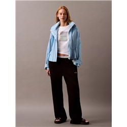 Monogram Logo Fleece Wide Leg Sweatpants