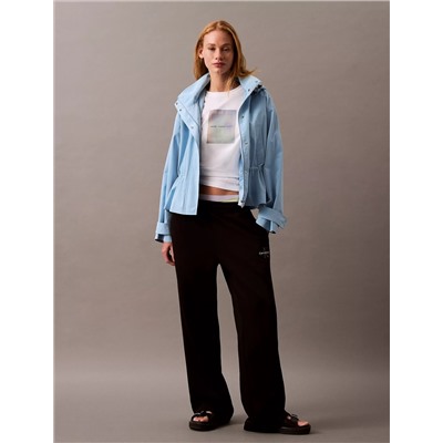 Monogram Logo Fleece Wide Leg Sweatpants
