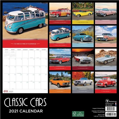 2021 Dream Cars 12"x12" Wall Calendar