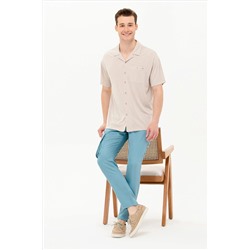 Erkek Mint Kanvas Pantolon