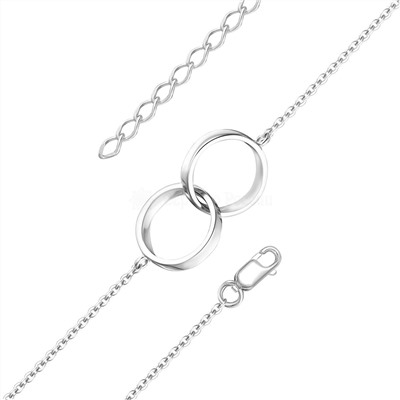 Колье из серебра родированное 925 пробы Ct-53-02
