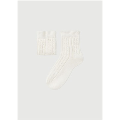 Kurze Socken mit Lochmuster für Mädchen