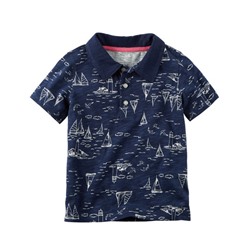 Sailboat Slub Jersey Polo