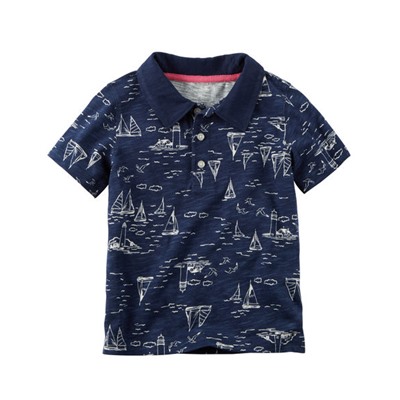 Sailboat Slub Jersey Polo