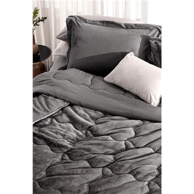 Kaira Çift Kişilik Comforter Set - Antrasit