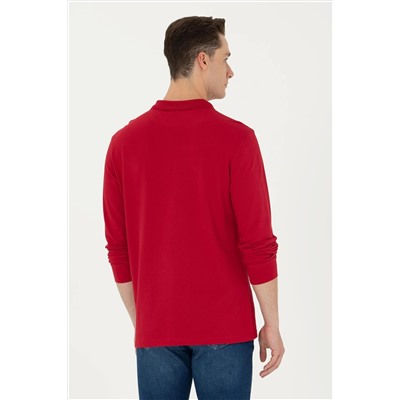 Erkek Kırmızı Basic Sweatshirt