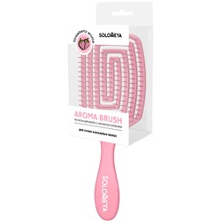 [SOLOMEYA] Расческа для сухих и влажных волос АРОМАТ КЛУБНИКИ лопатка Solomeya Wet Detangler Brush Paddle Strawberry, 1 шт.
