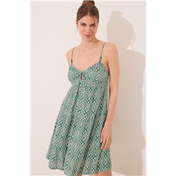 Vestido corto estampado geométrico