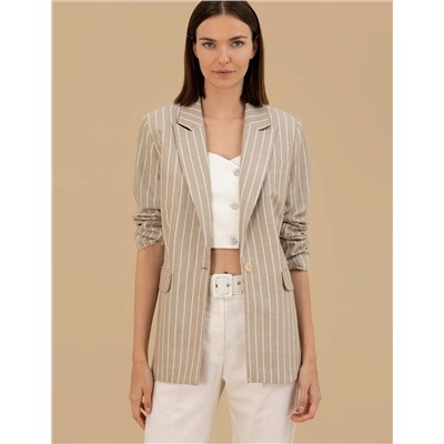 Bej Comfort Fit Ceket