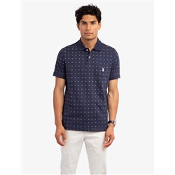 ALL OVER PRINTED PIQUE POLO SHIRT
