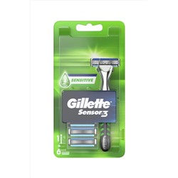Gillette, Sensor3 Tiras Makinesi Sensitive 6 Yedek