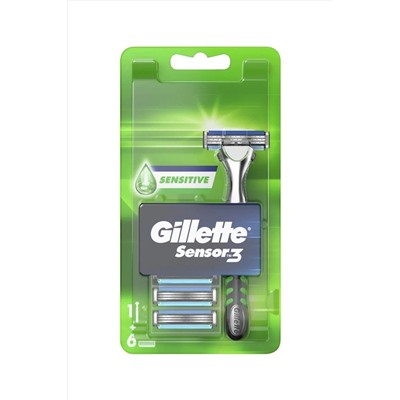 Gillette, Sensor3 Tiras Makinesi Sensitive 6 Yedek