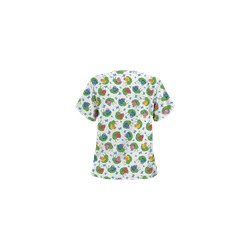 UA I Feel Pretty White Print Scrub Top