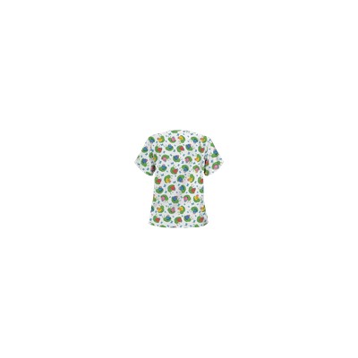 UA I Feel Pretty White Print Scrub Top
