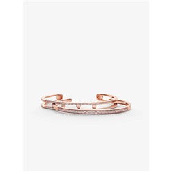 MICHAEL KORS Precious Metal-Plated Sterling Silver Pavé Nesting Cuff