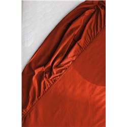 Manon King Size %100 Pamuk Ranforce Lastikli Çarşaf - Turuncu