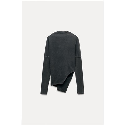 HEAVY COTTON PLEATED T-SHIRT