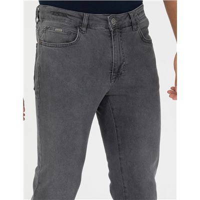 Antrasit Slim Fit Jean Pantolon