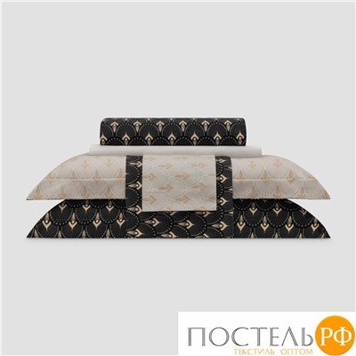 Togas ЛАДНЕР черно-серый к-т наволочек 70x70, 2 пр, 100% хлопок, роял сатин