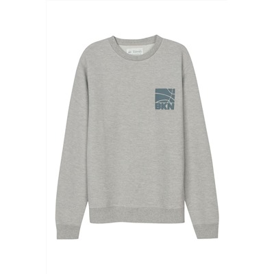 Sudadera Gris claro jaspeado
