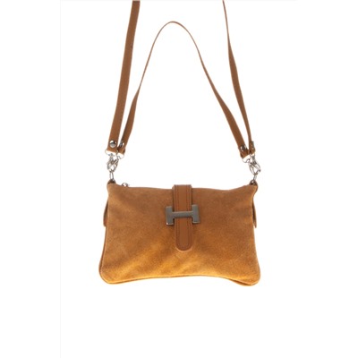 Bandolera de piel Camel