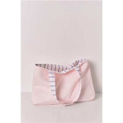 Bolso tote algodón print rayas