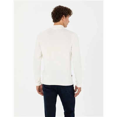 Ekru Slim Fit Kazak