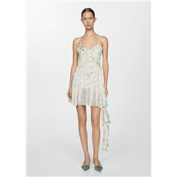 Vestido floral volantes