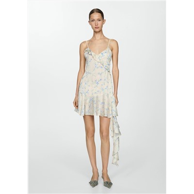 Vestido floral volantes