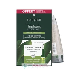 René Furterer Triphasic Progressive Rituel AntiChute 8x5.5ml + Shampooing Triphasic 100ml OFFERT