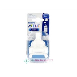 Avent Classic+ Tétines Liquides Épaissis 6m+