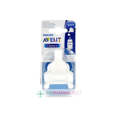 Avent Classic+ Tétines Liquides Épaissis 6m+