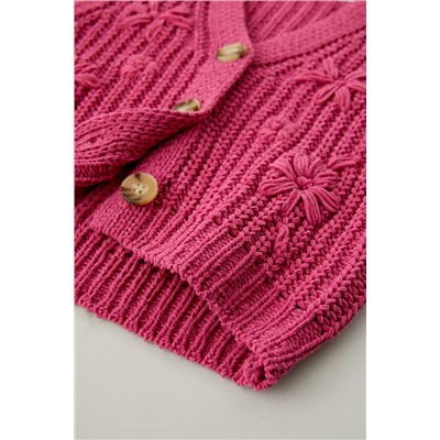 CHENILLE FLORAL KNIT VEST