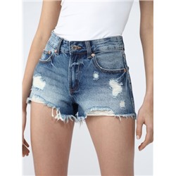RIPPED DENIM SHORTS