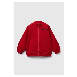United Colors of BenettonErkek Çocuk Kırmızı Benetton Logolu Dik Yaka Sweatshirt