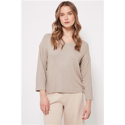 Camiseta Beige jaspeado