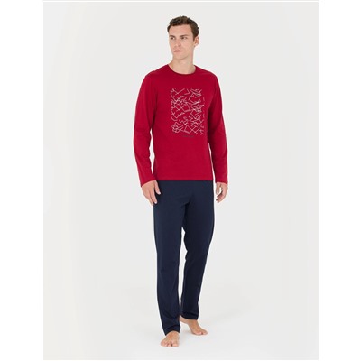 Bordo Pijama Takımı