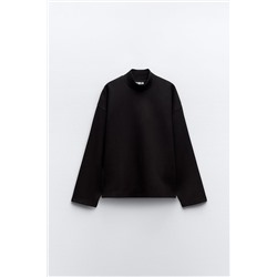 SUDADERA CUELLO ALTO INTERLOCK