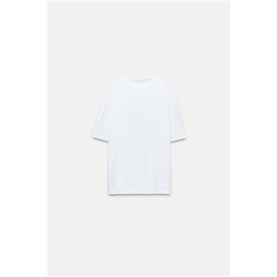 T-SHIRT WITH METALLIC PRINT