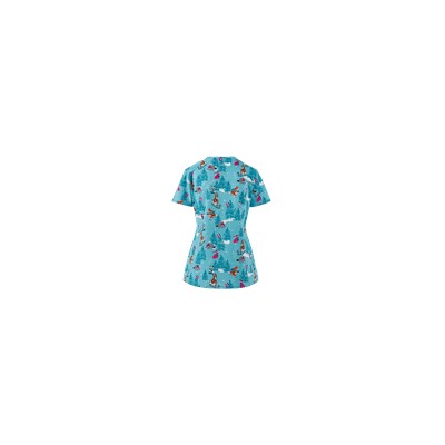 Dickies EDS Scrubs Wondrous Wonderland Print Top