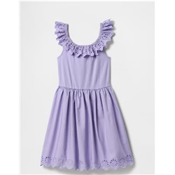 Kids Eyelet Ruffle Dress
