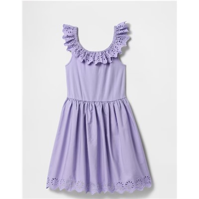 Kids Eyelet Ruffle Dress