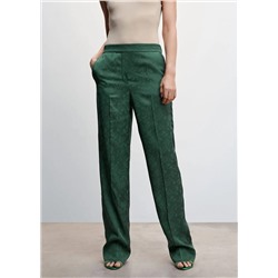 Pantalón traje jacquard -  Mujer | MANGO OUTLET Melilla