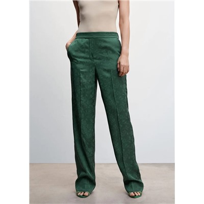 Pantalón traje jacquard -  Mujer | MANGO OUTLET Melilla