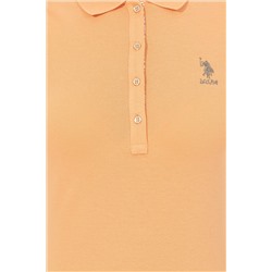 Kadın Turuncu Basic Polo Yaka Tişört
