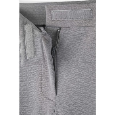 Gri Kemeri Cırtlı Pileli Wide Leg Örme Büyük Beden Pantolon TBBSS24AR00035