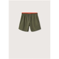 Bañador ribetes contraste -  Niño | MANGO OUTLET España