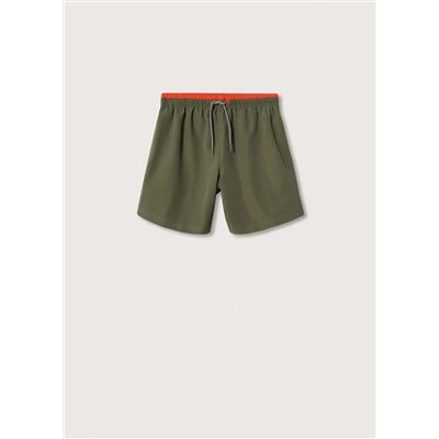 Bañador ribetes contraste -  Niño | MANGO OUTLET España